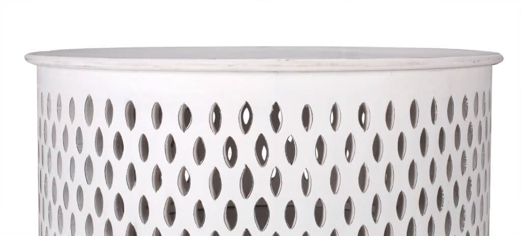 MELODIA ROUND WOODEN COFFEE TABLE - INDOOR/OUTDOOR DISTRESSED