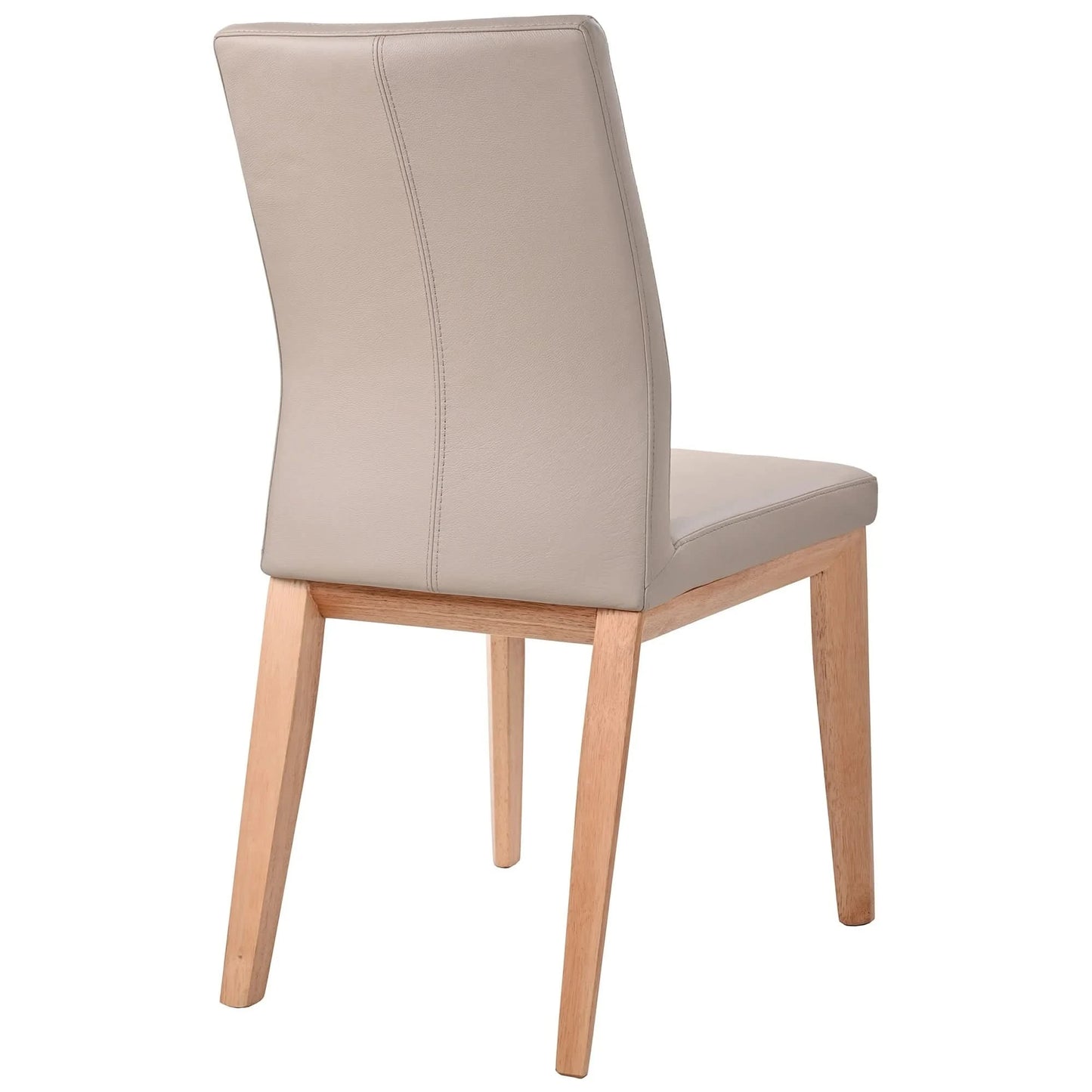 OAKLEY LEATHER DINING CHAIR LIGHT MOCHA/NATURAL