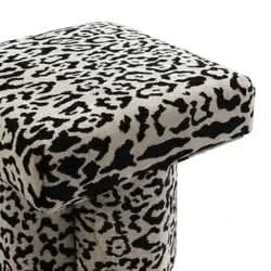 NAMAR STOOL - LEOPARD CHENILLE