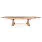 KAMURA SOLID OAK WOOD DOUBLE EXTENSION DINING TABLE NATURAL 310CM