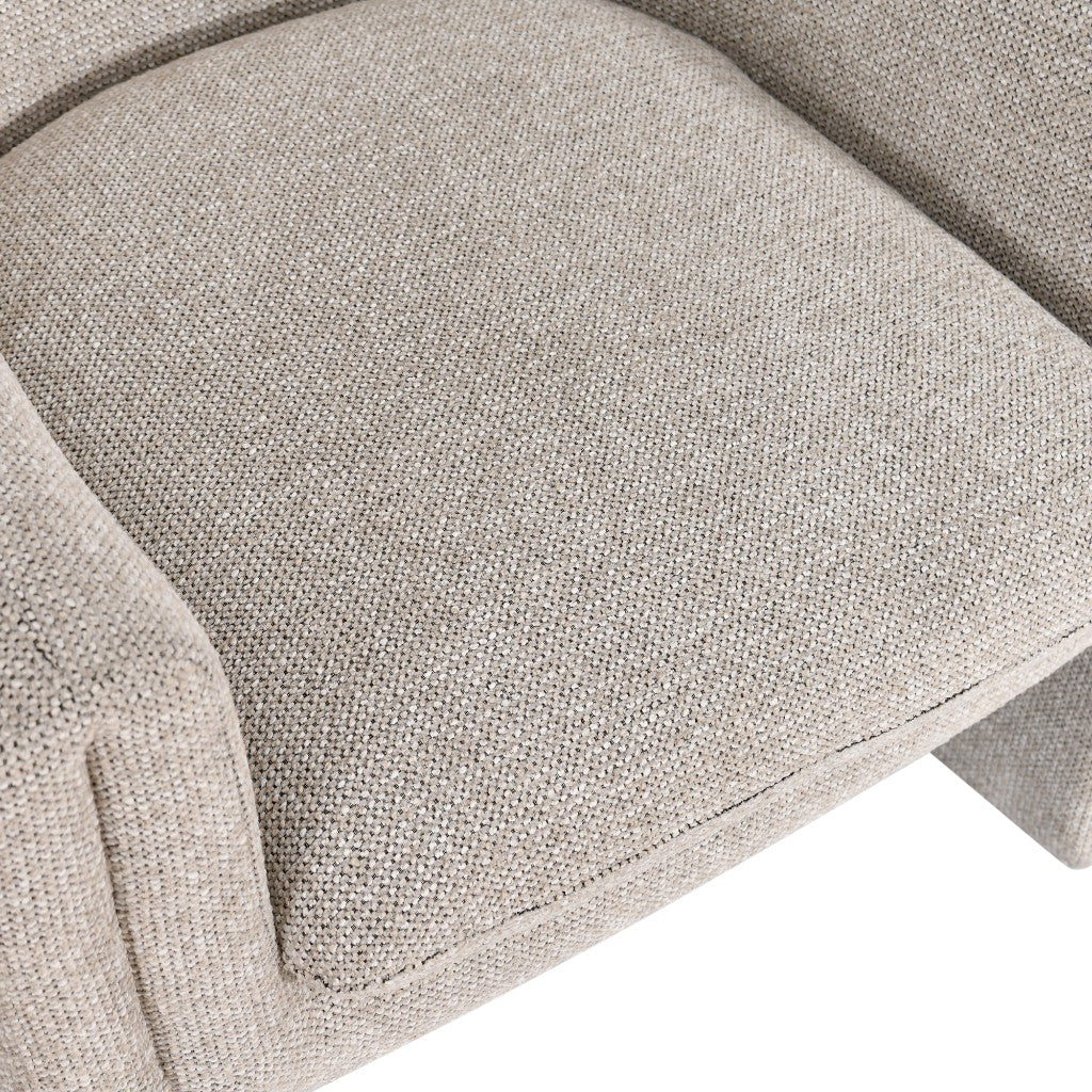 MAGNA CONTEMPORARY FABRIC ARMCHAIR /ACCENT CHAIR/OCCASIONAL CHAIR IN OAT