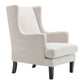 SILAS PEARL CHENILLE WING BACK ARMCHAIR/OCCASIONAL CHAIR