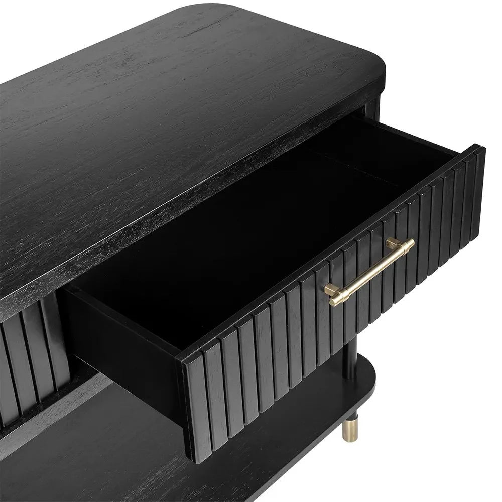 PEMBROKE 2-DRAWER CONSOLE TABLE/HALL TABLE BLACK