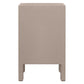 JAYLA PETITE TAUPE 2-DRAWER BEDSIDE TABLE