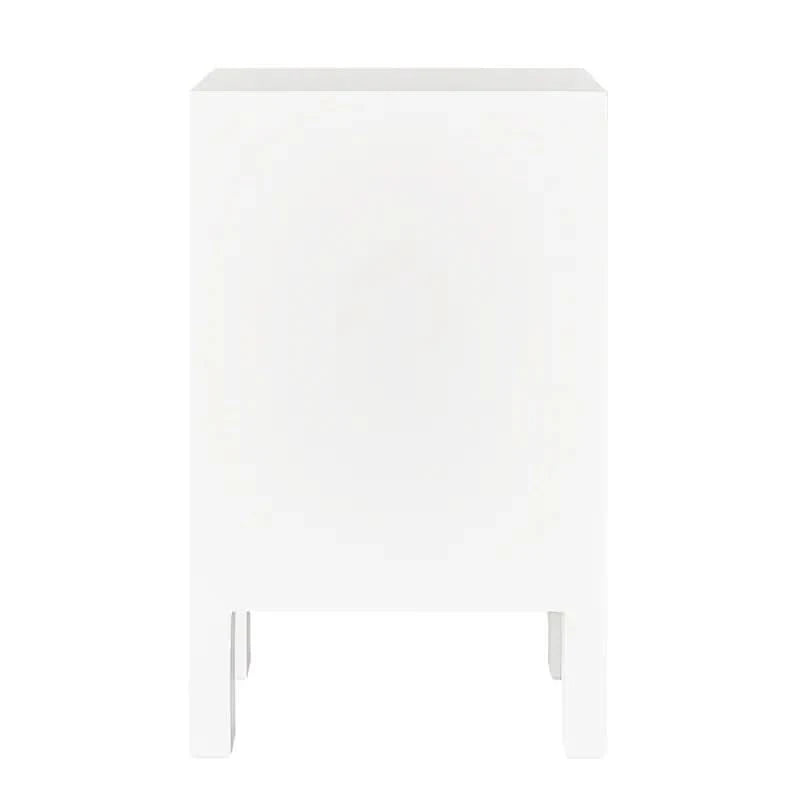 JAYLA PETITE WHITE 2-DRAWER BEDSIDE TABLE