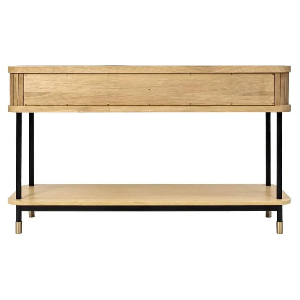 PEMBROKE OAK TIMBER 2-DRAWER CONSOLE TABLE HALL TABLE NATURAL