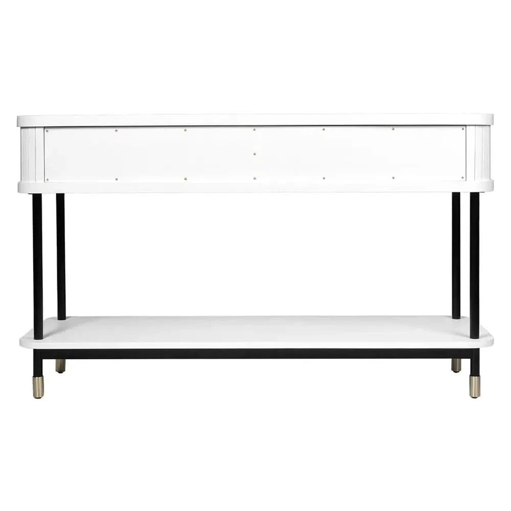 PEMBROKE OAK TIMBER 2-DRAWER CONSOLE TABLE HALL TABLE WHITE