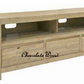 RIPLEY SOLID ACACIA TIMBER 3-DRAWER 2 NICHE ETU TV UNIT BRUSHED SMOKE