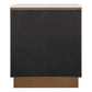 HAMPSHIRE WHITE MARBLE /WALNUT 2-DRAWER BEDSIDE TABLE