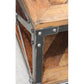 NEW SHEFFIELD STEEL INDUSTRIAL VINTAGE RECYCLED OREGON COFFEE TABLE. STEEL BASE - MyChocolateWood