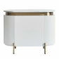 DENEUVE BEDSIDE TABLE WHITE WITH CARRARA MARBLE TOP