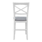 LUGANO HAMPTONS STYLE ACACIA FABRIC NEW BAR CHAIR BAR STOOL W:48XD:55XH107CM