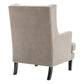 SILAS BEIGE CHENILLE WING BACK ARMCHAIR/OCCASIONAL CHAIR