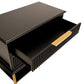 MORETTI 2-DRAWER BEDSIDE TABLE SATIN BLACK/GOLD LARGE
