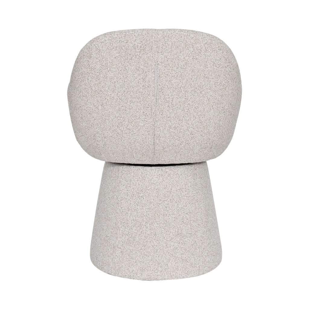 EVERLEE FABRIC SWIVEL DINING ARMCHAIR/ACCENT CHAIR BONE COLOUR