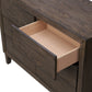 KASIANE RUBBERWOOD 6-DRAWER DRESSER  6-DRAWER CHEST OF DRAWERS CAFE GREY