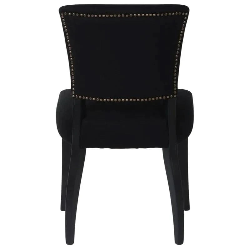 SET OF 2 CAVENDISH LINEN DINING CHAIR BLACK