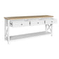 CHRISTA HAMPTON SOLID ACACIA 3-DRAWER CONSOLE TABLE HALL TABLE LIGHT OAK/WHITE