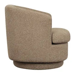 BRYNN BOUCLE SWIVEL ARMCHAIR COCOA