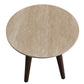 SEVERIN SOLID & VENEER MALAYSIAN HARDWOOD ROUND COFFEE TABLE  WALNUT DIA.80CM