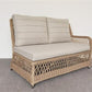 NOLA OUTDOORS 6PC CORNER WICKER SOFA SET- NATURAL/STONE