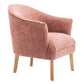 ELMORE CHENILLE FABRIC TUB CHAIR/OCCASIONAL CHAIR CORAL