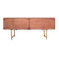 IVANNO SOLID MANGO WOOD 3 DOOR 2 DRAWER CONSOLE  IN WALNUT FINISH 177CM