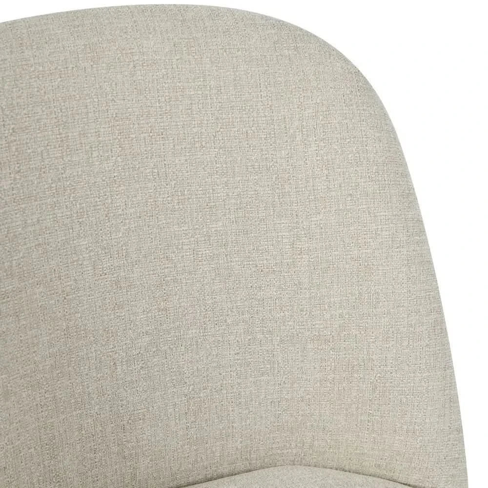 SET OF 2 DURAM LINEN DINING CHAIRS BLACK/OATMEAL