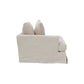 LIVINGSTON LAF FABRIC LOUNGE CHAIR  'LEMAY' KHAKI COLOUR