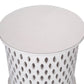 MELODIA ROUND WOODEN SIDE TABLE - INDOOR/OUTDOOR  DISTRESSED