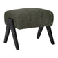 PELLERIN FABRIC ARMCHAIR & MATCHING STOOL DARK GREEN