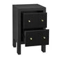 JAYLA PETITE BLACK 2-DRAWER BEDSIDE TABLE