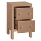 JAYLA PETITE MOCHA MOUSSE 2-DRAWER BEDSIDE TABLE