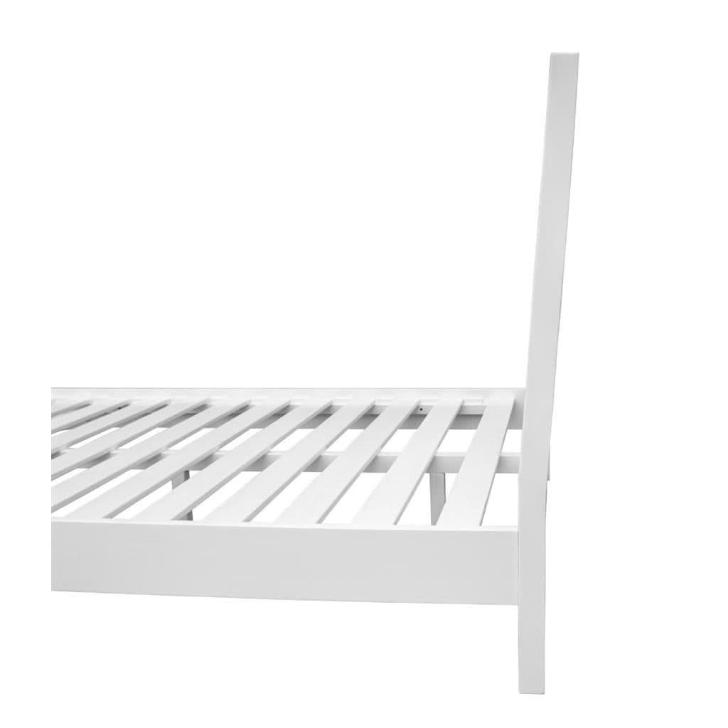 SNOWDON ACACIA QUEEN BED IN WHITE ART DECO STYLE