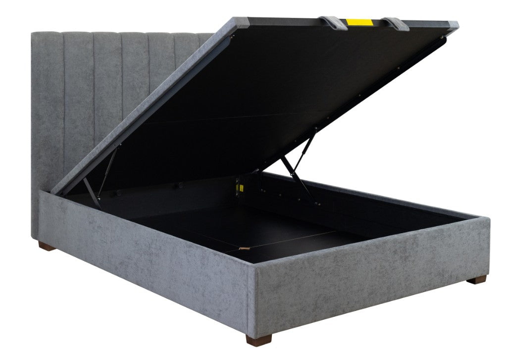 SOMERSET GAS LIFT STORAGE KING  BED DARK GREY
