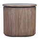 JARVIS SLATTED OLD ELM SIDE TABLE LAMP TABLE BEDSIDE TABLE  NATURAL