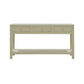 SWANN MAHOGANY FRAME RAFFIA WRAPPED HALL TABLE/CONSOLE TABLE 3 DRAWERS