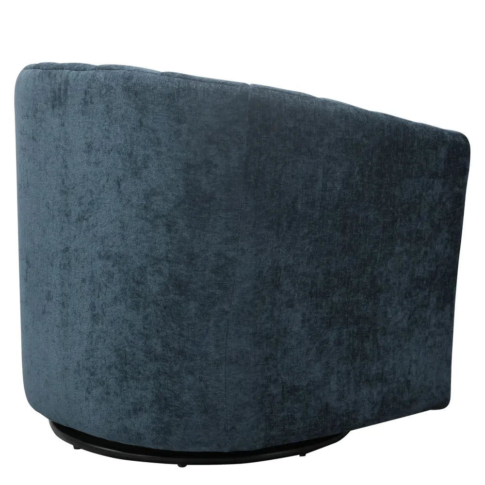 WINTHROP SWIVEL ARMCHAIR CHAIR/OCCASIONAL TEAL CHENILLE