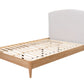 SOLENE FABRIC QUEEN BED WITH UPH BH & USB SANDSTONE