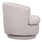 BRYNN BOUCLE SWIVEL ARMCHAIR WARM GREY