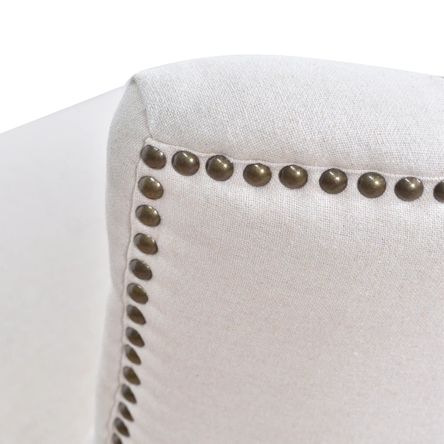 CALABRIA ANTIQUE WHITE FABRIC DINING CHAIR WITH WHITEWASH LEGS