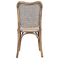 DUMAS SOLID OAK & RATTAN ARCHED BACK DINING CHAIR NATURAL