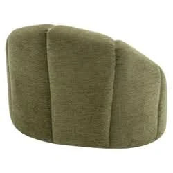 MADELEY CHENILLE SWIVEL OCCASIONAL CHAIR ARMCHAIR OLIVE
