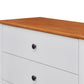 ASTLEY HAMPTONS LOOK 4-DRAWER TALLBOY 4-DRAWER CHEST OF DRAWERS WHITE /MID BROWN