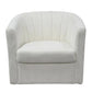 WINTHROP SWIVEL ARMCHAIR CHAIR/OCCASIONAL IVORY CHENILLE