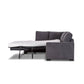 MARIGNY FABRIC 3-SEATER SOFA BED WITH LHF CHAISE DARK GREY (2 PIECES) - MyChocolateWood