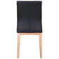 OAKLEY LEATHER DINING CHAIR BLACK