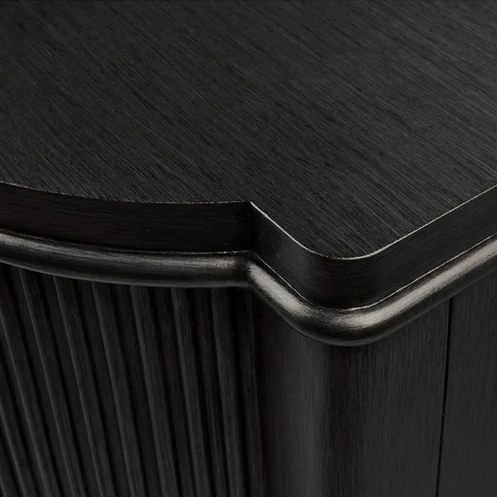 DIANNA MARBLE ART DECO 6 DRAWER CHEST OF DRAWERS ACCENT CHEST BLACK