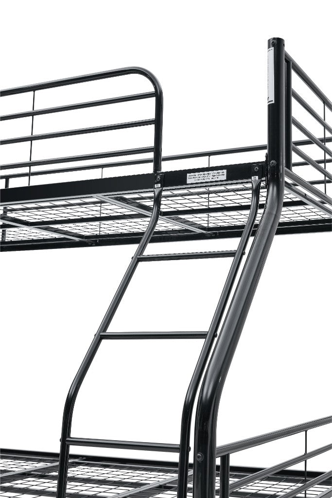 CURZON  BLACK SINGLE OVER DOUBLE  BUNK BEDS