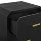 DELGARDO HAMPTON STYLE 2-DRAWER BEDSIDE TABLE BLACK